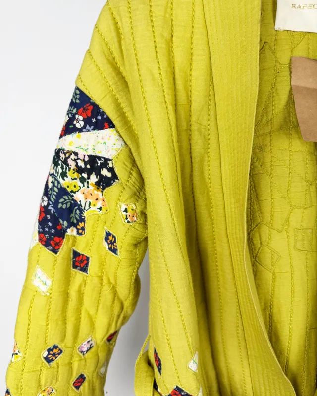 Chaqueta verde patch work rapsodia