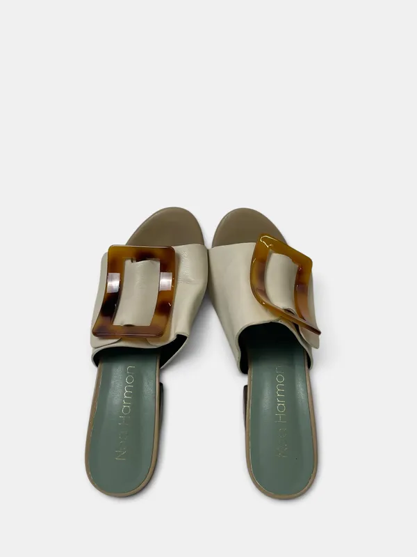 Sandalias taco alto destalonada cuero noa harmon