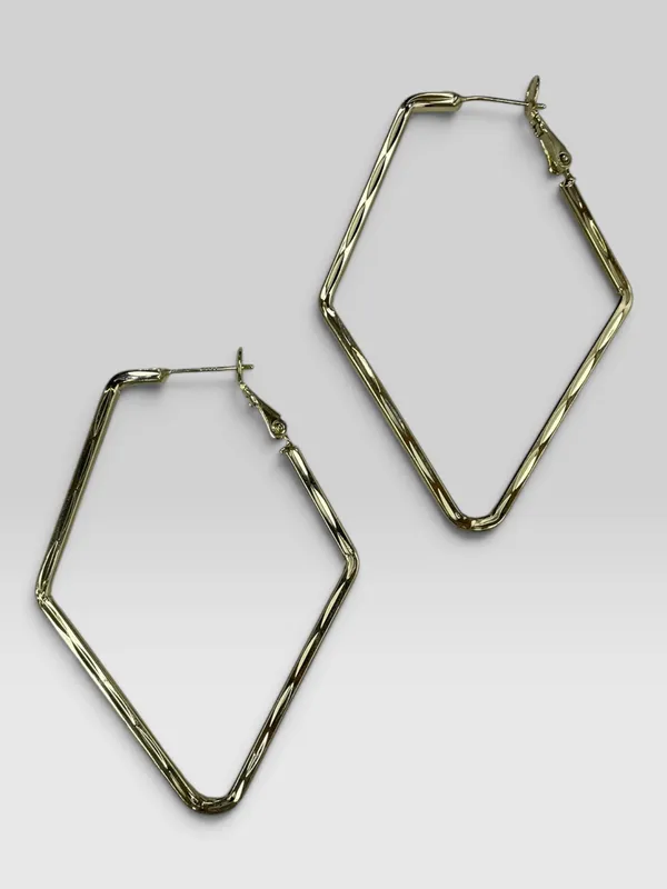 Aros dorados rombo