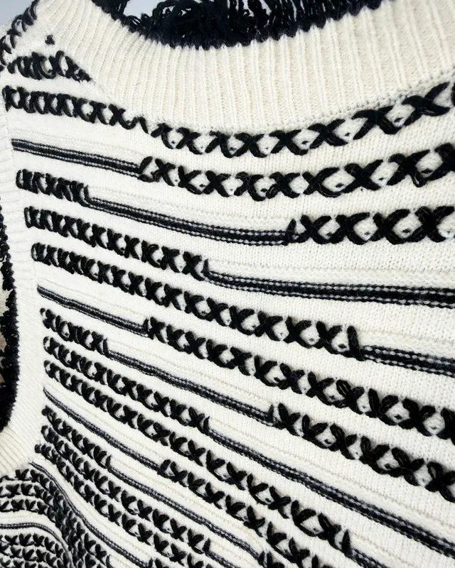 Chaleco natural y negro zng