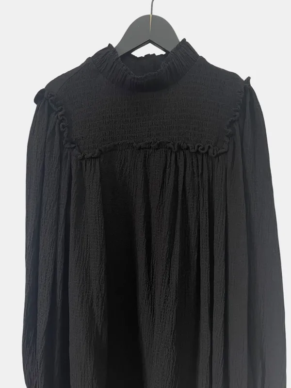 Vestido corto acampanado boho bluesteel