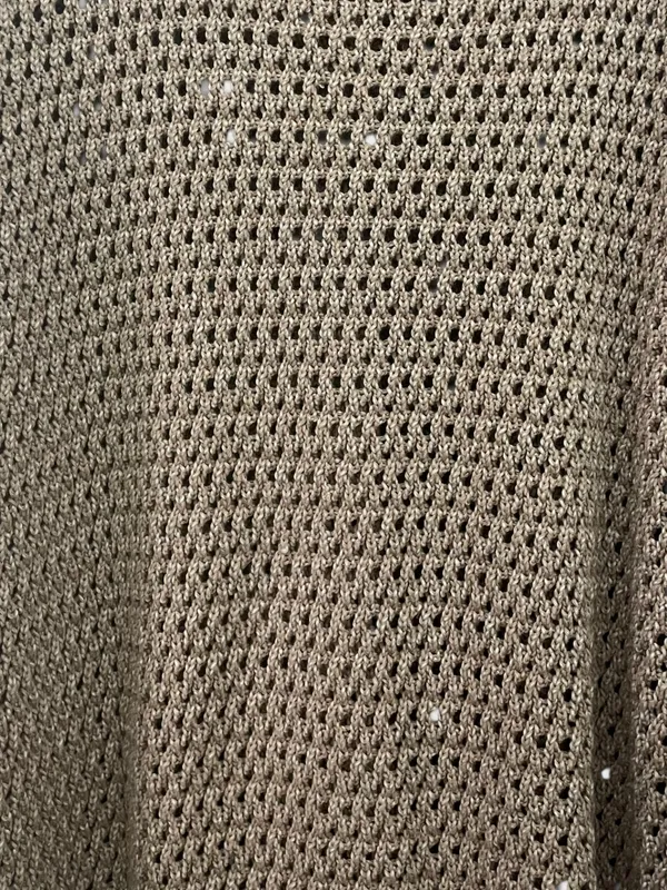 Vestido tejido calado cuello polo zara