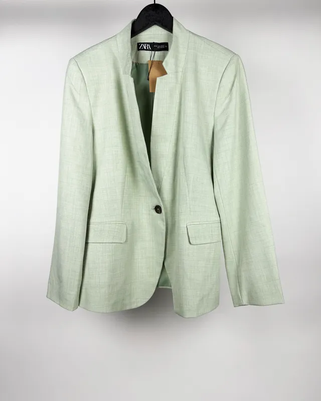 Blazer verde agua zara