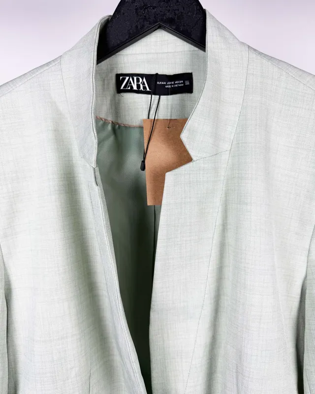 Blazer verde agua zara