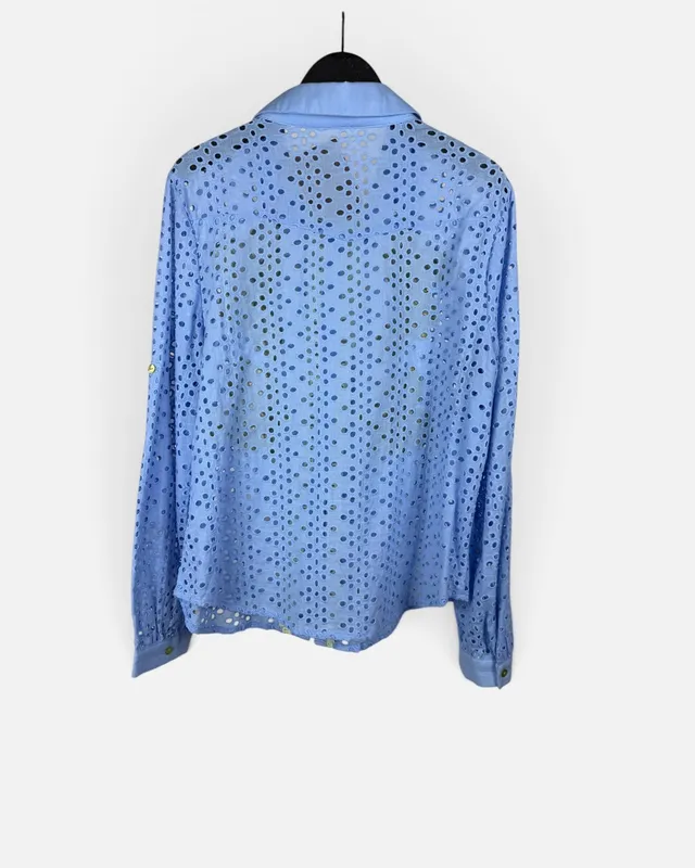 Blusa celeste brodey swaga