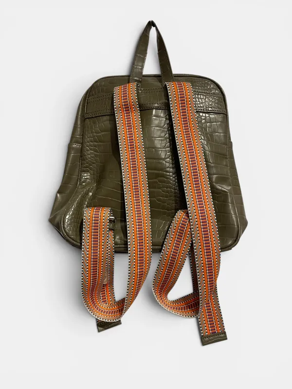 Mochila croco eco cuero lemon
