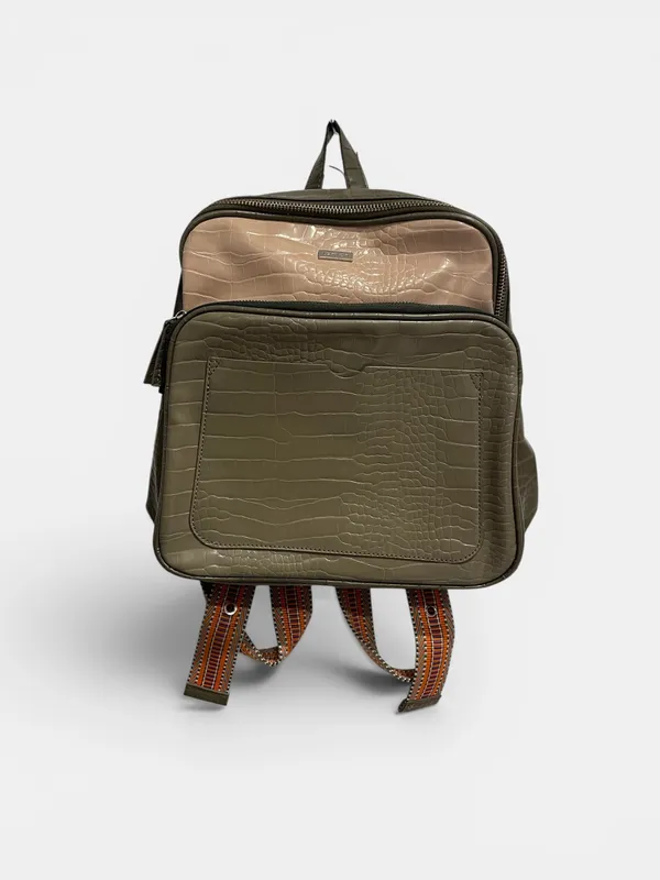 Mochila croco eco cuero lemon
