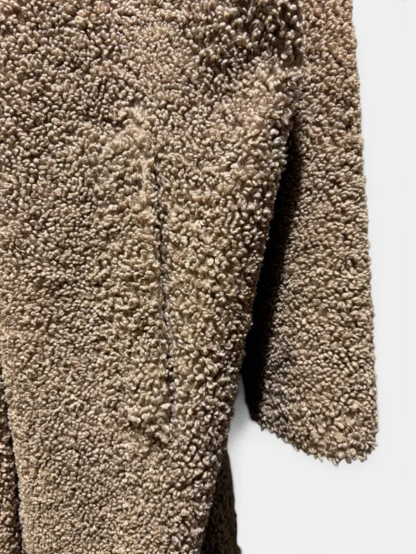 Tapado peludito camel zara