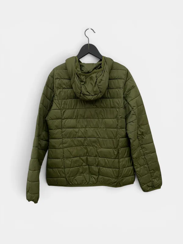 Campera puff verde basicos