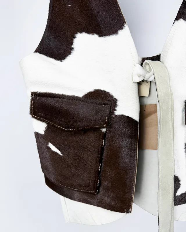 Chaleco animal print cuero agnes lenoble