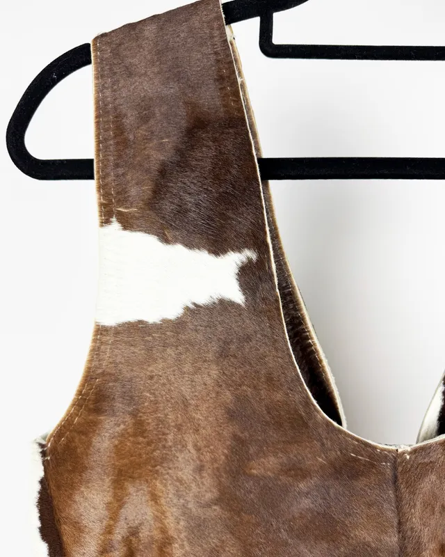 Chaleco animal print cuero agnes lenoble