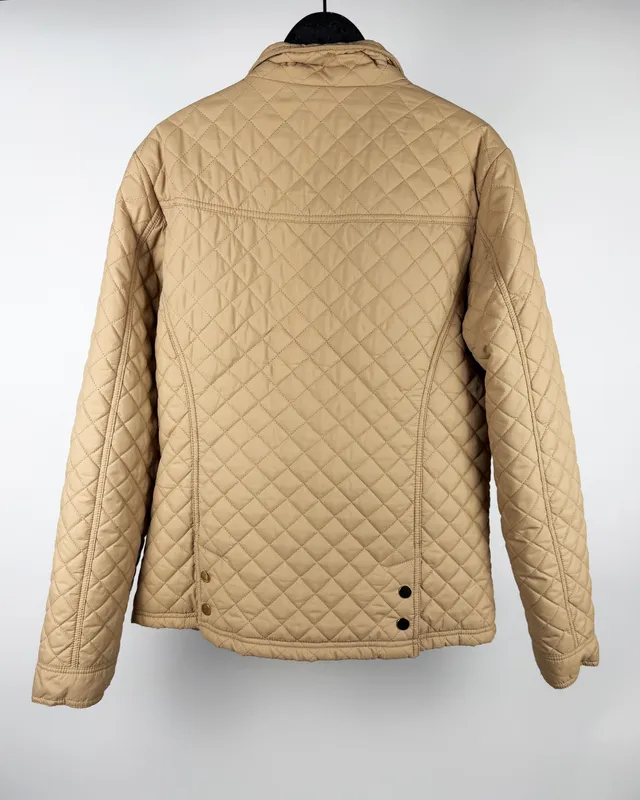 Campera beige capitoneada jade & ivory
