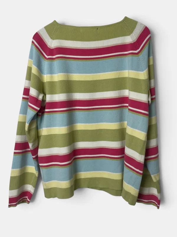 Remera tejida rayada escote bote kate hill