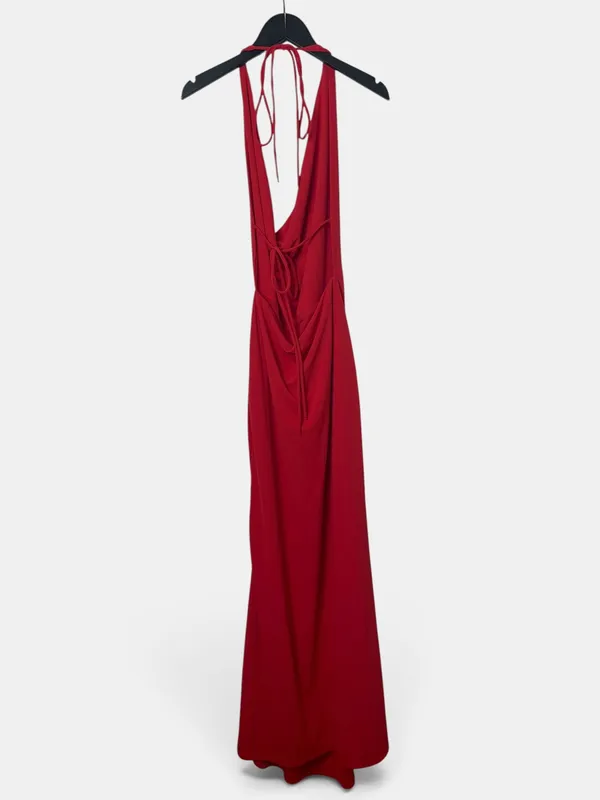 Vestido largo espalda abierta zara