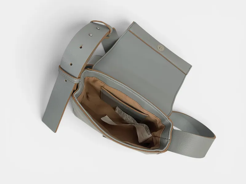 Cartera bandolera chica eco cuero prune