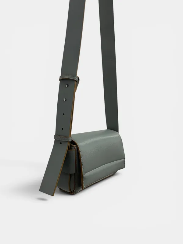Cartera bandolera chica eco cuero prune