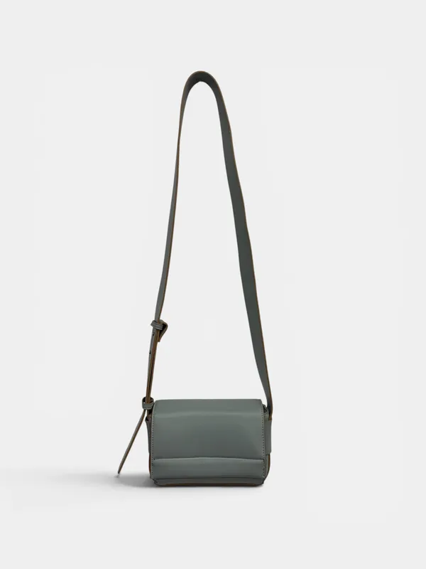 Cartera bandolera chica eco cuero prune