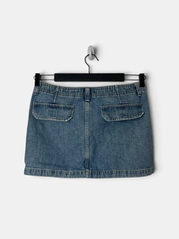 Pollera mini jean cargo zara