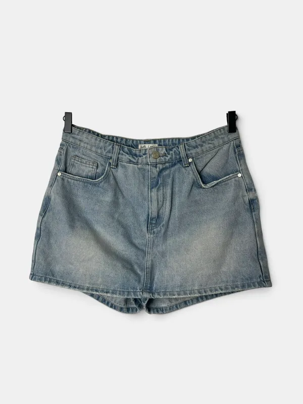 Short pollera jean tiro alto rusty