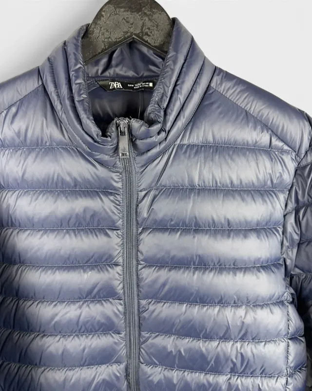 Campera azul puffer zara