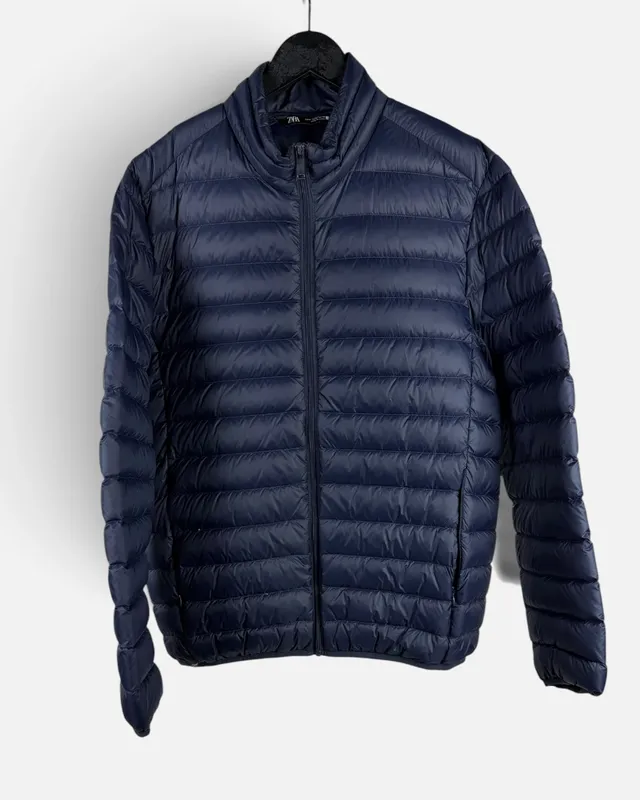 Campera azul puffer zara