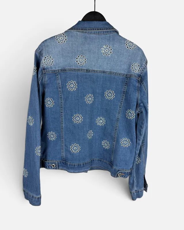 Campera jean bordada florencia