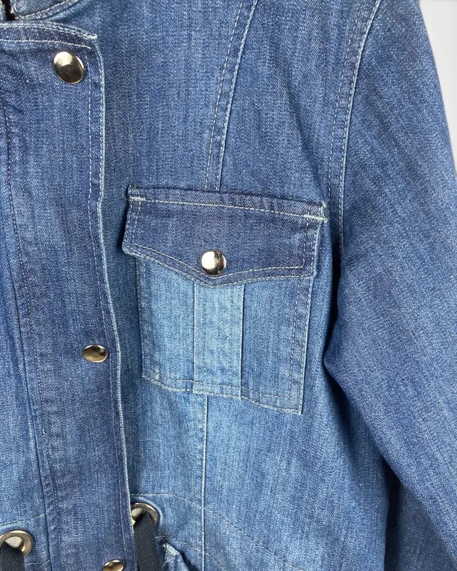 Campera jean azul