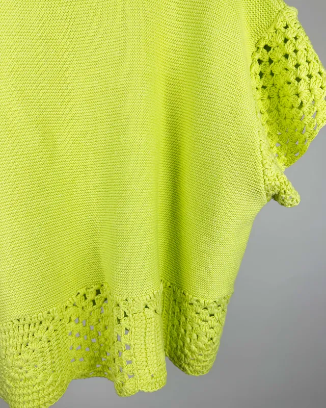 Top verde limon crochet saura