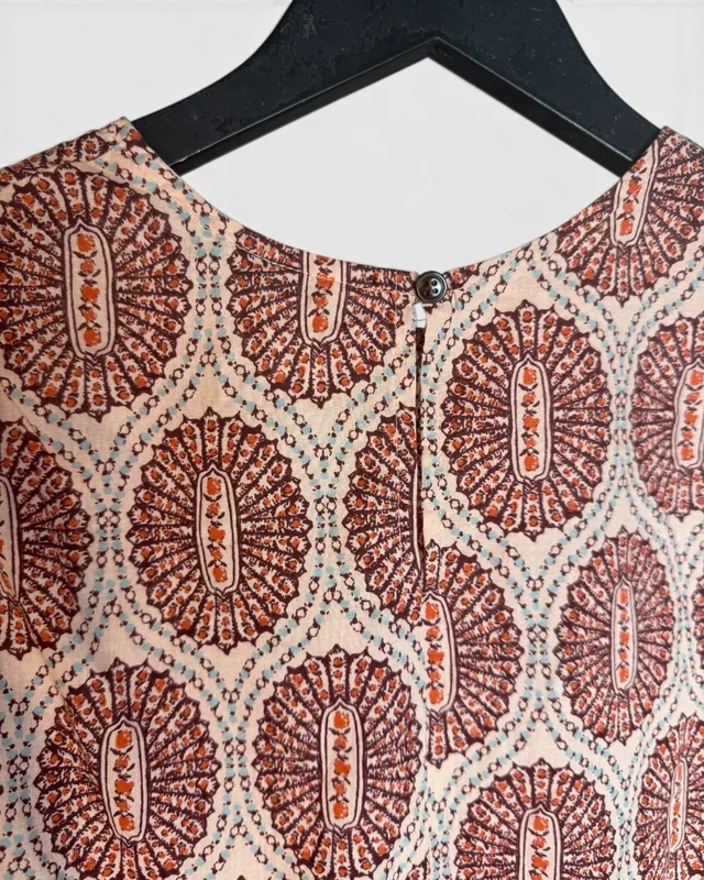 Blusa rosa estampada zara