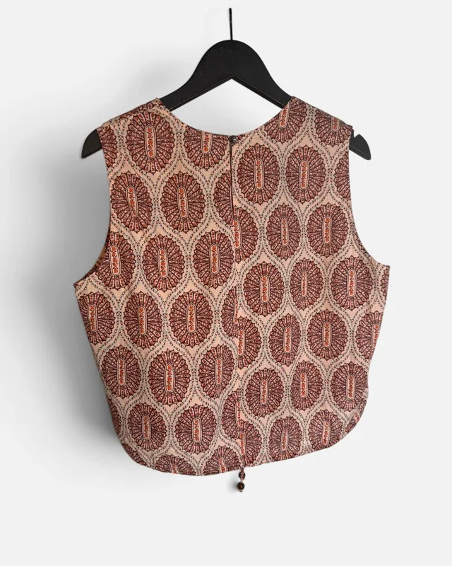 Blusa rosa estampada zara
