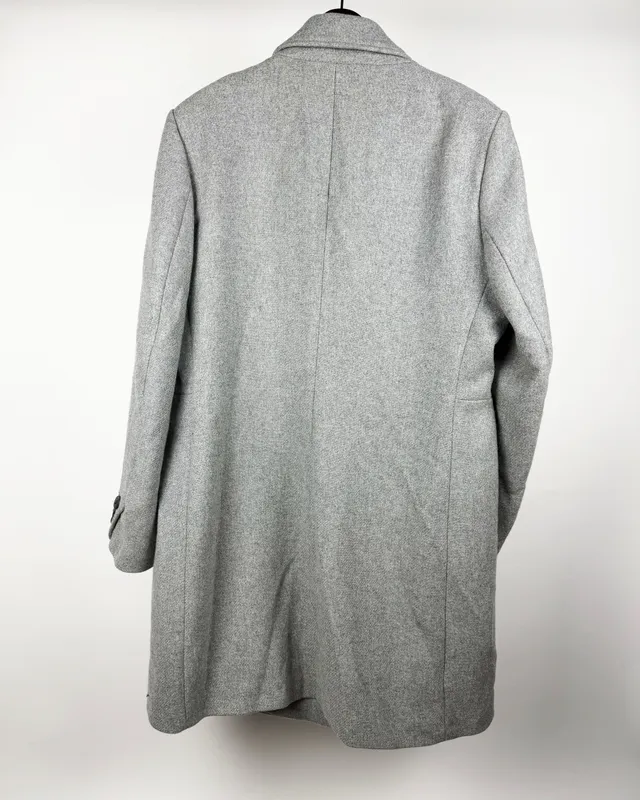 Tapado gris de lana zara