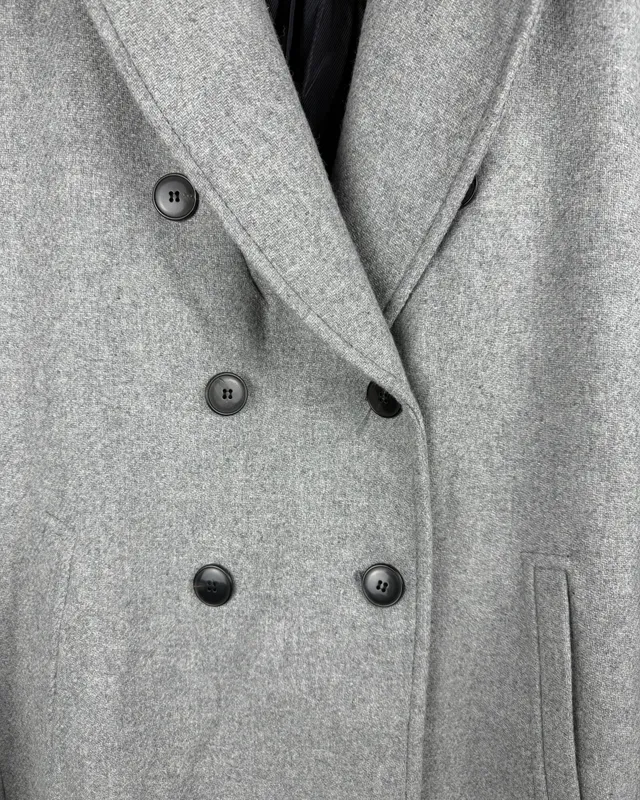Tapado gris de lana zara