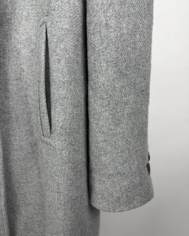 Tapado gris de lana zara
