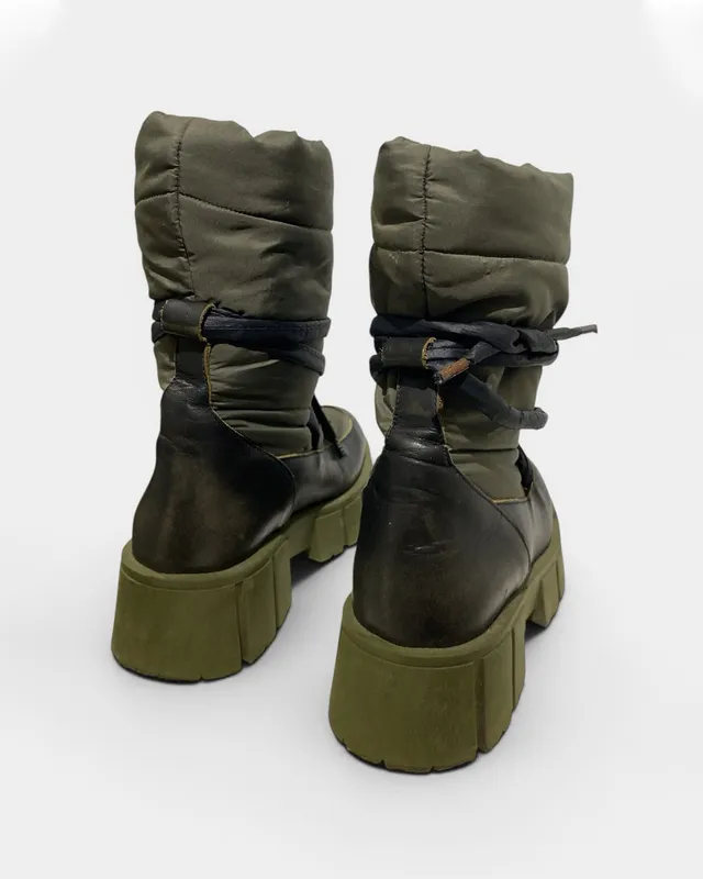 Botas caña media combinadas — Puff Magma