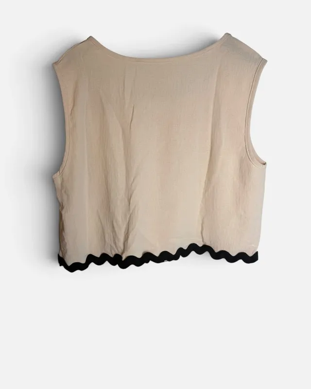 Blusa piel c/cinta sin marca