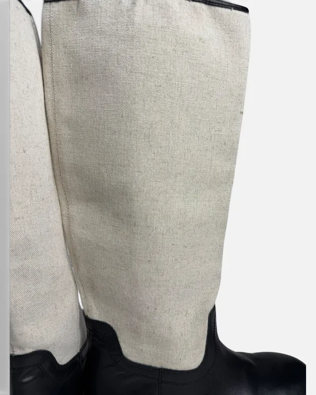 Botas combinadas caña alta zara