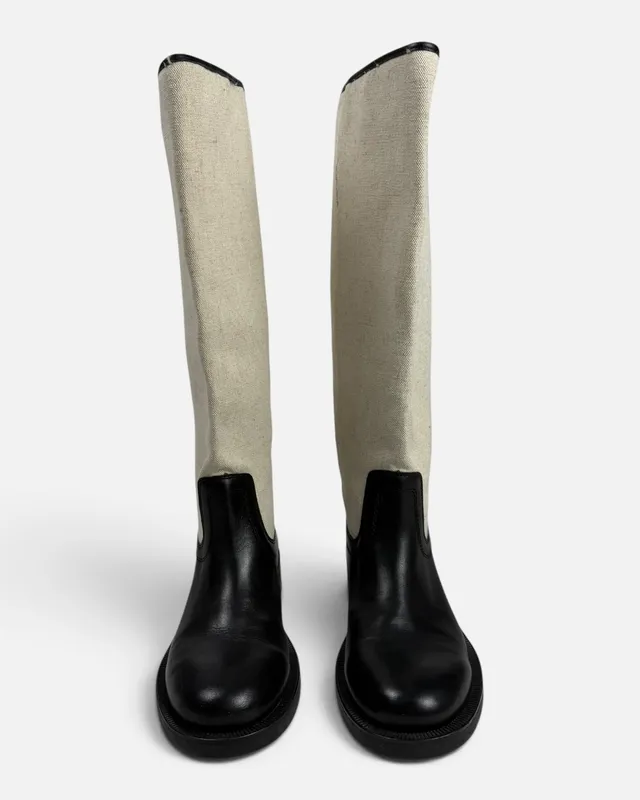 Botas combinadas caña alta zara