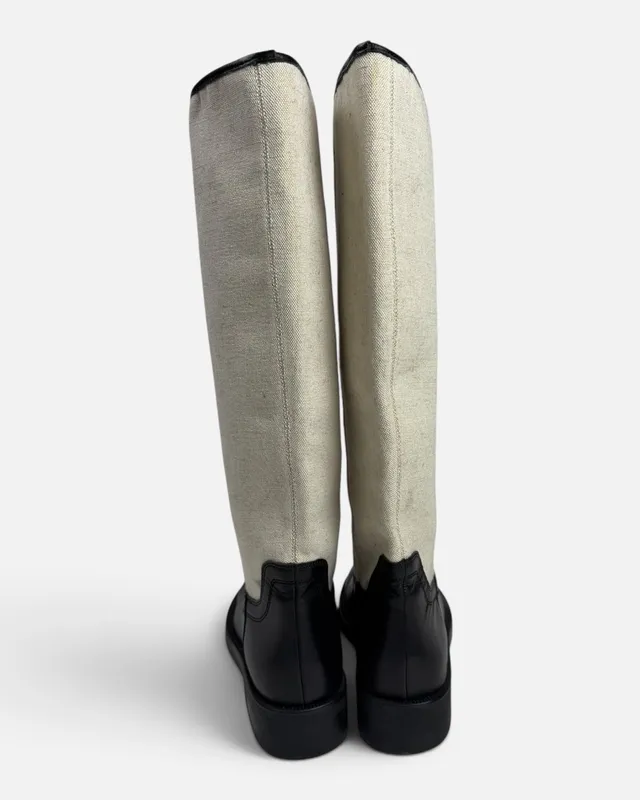 Botas combinadas caña alta zara