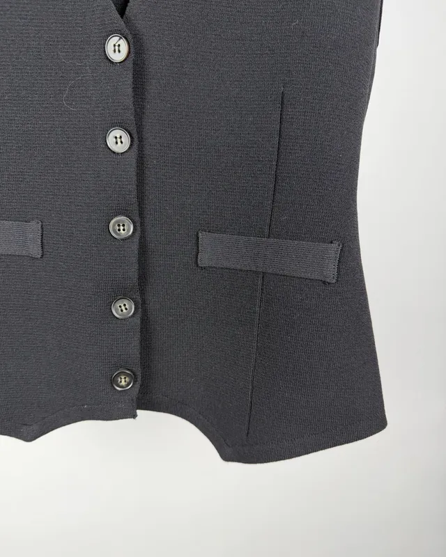 Chaleco tejido negro zara