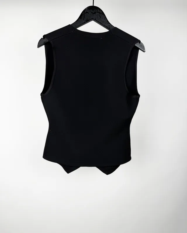 Chaleco tejido negro zara