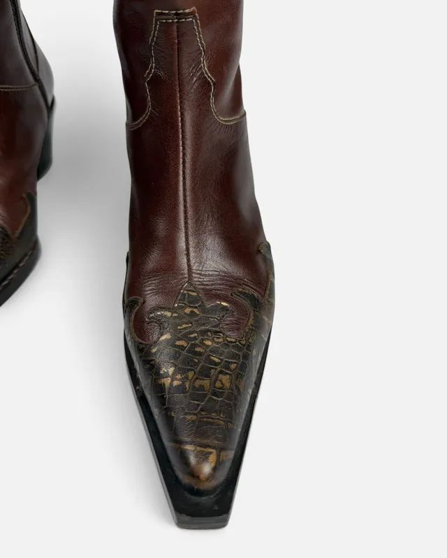 Botas tejana marron combinada