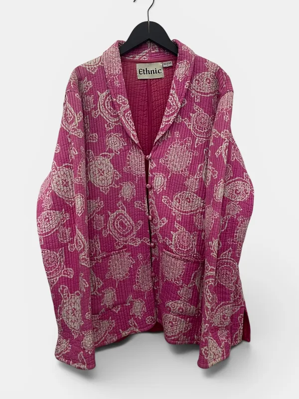 Chaqueta capitoneada estampada ethnic