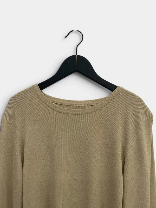 Buzo tejido fino beige  sin marca