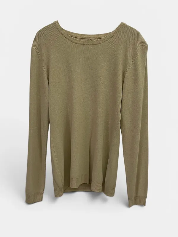 Buzo tejido fino beige  sin marca