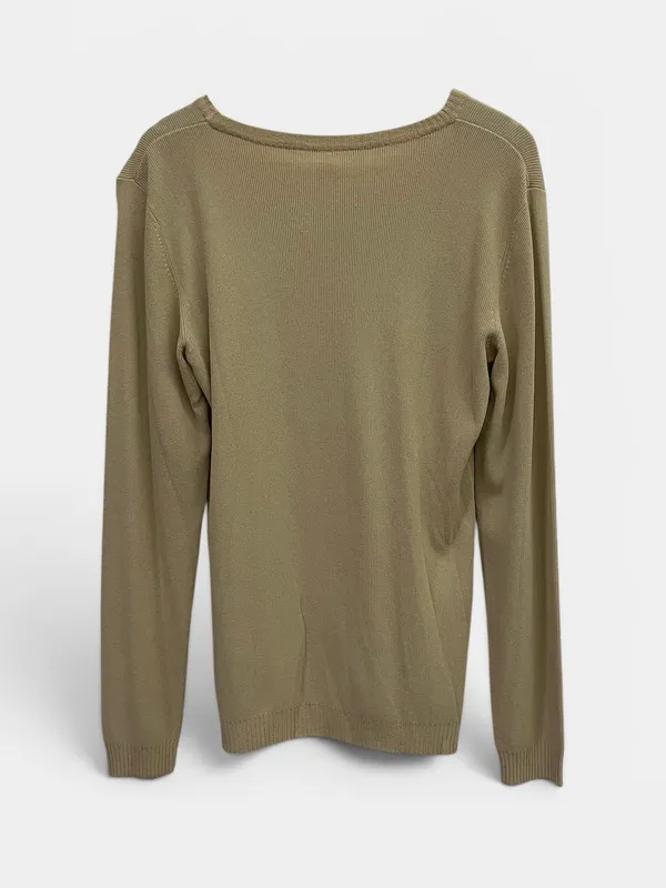 Buzo tejido fino beige  sin marca