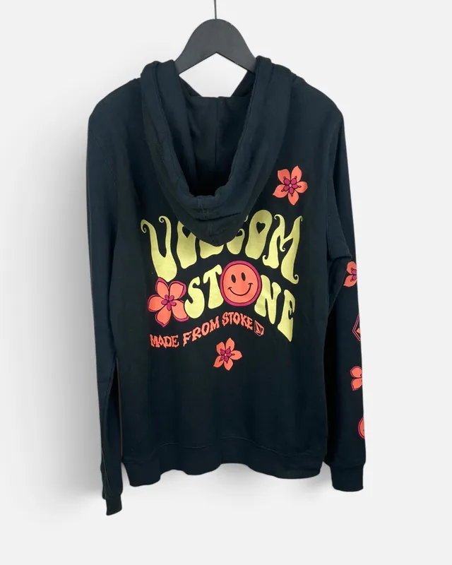 Buzo negro estampado volcom