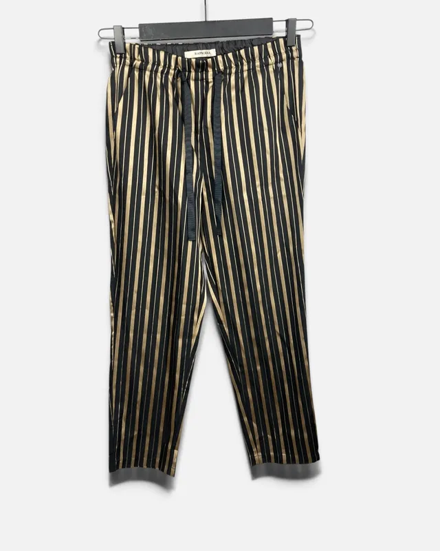 Pantalon rayado negro rapsodia