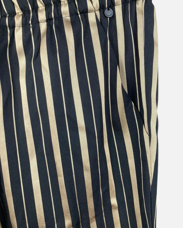 Pantalon rayado negro rapsodia