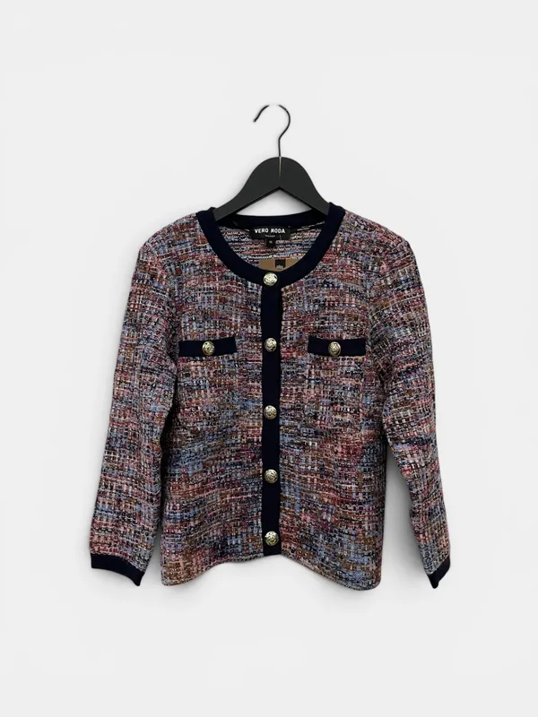 Chaqueta crop tejida vero moda
