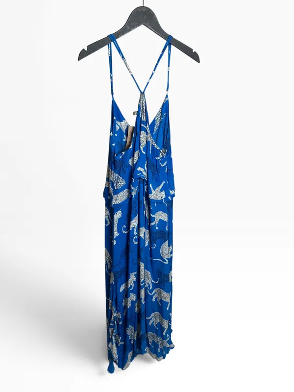 Vestido azul estampado rapsodia